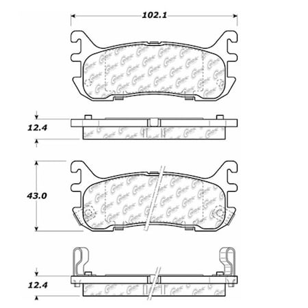 Centric Parts Posi-Quiet Ceramic Pad, 105.06360 105.06360